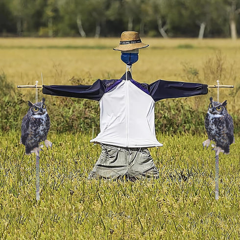 Bird Scarers for Garden, 2Pack Fake Owls to Keep Birds Away Bird Reflective Devices Double Sided Bird Reflectors to Keep Birds Away from Garden Pa...