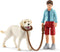 Schleich Farm World 4-Piece Playset for Kids Ages 3+, Walking with Labrador Retriever...