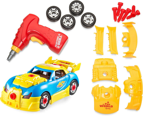 Play22 30 Pcs Take Apart Racing Car Toddler Toys Set - Build Your Own Car with Drill, Engine Sounds & Lights - Toy Car Constructions Set Stem Buil...