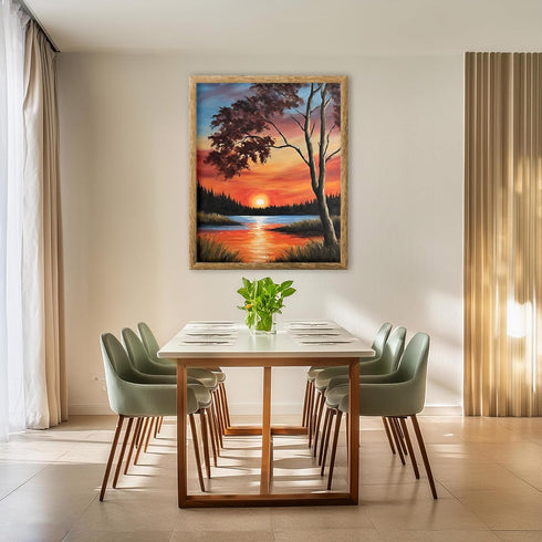 Posterizer 1 pcs- sunrise and sunset-landscape nature scene 5-Landscape & Nature Art-Floral Botanical Art- Decor for Home & Office- unframed wall ...