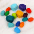 16 Pcs Wooden Stacking Blocks Rocks Building Toys, Colored Solid Wood Stones Pre-School Educational Games Creative Toys for Kids Toddlers...
