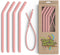 Reusable Silicone Drinking Straws - Big Size with Curved Bend for Tumblers Made from BPA Free No-Rubber Silicon - Flexible, Collapsible, Chewy, Be...
