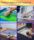 INTBUYING Screen Printing Squeegee Ink Squeegee Wooden Oiliness Scraper 75 Durometer 13inches Long 4 inches Wide with Rubber Blade and Wooden Hand...