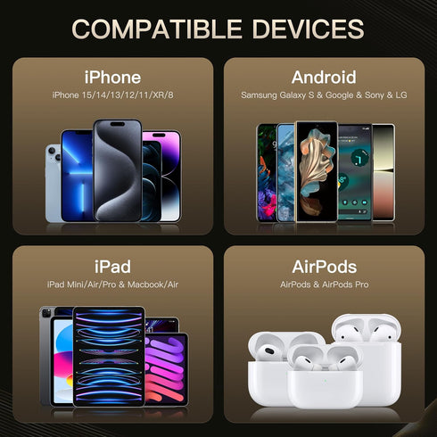 Retractable Car Charger, 4 in 1 Fast Charge Car Phone Charger, Retractable Cables and 2 USB Ports, Car Charger Adapter for iPhone 15/14/13/12 Pro ...