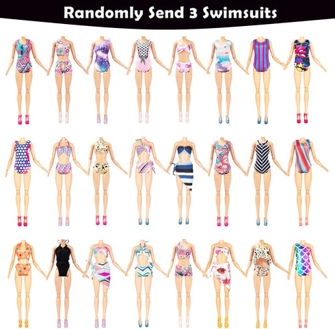 New Modern Doll Clothes and Accessories - 39 Items Gift Set , 10 Sets Modern Series Fashion Outfit Include 5 Dresses, 5 Top 5 Pants and 3 Swimsuit...