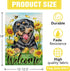 Welcome Spring Summer Rottweiler Dog Decorative Garden Flag, Sunflower Pet Yard Outside Home Decoration Dog Lover Gifts, Floral Flower Bee Seasona...