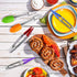 6 Pieces 7 Inch Mini Silicone Tip Tongs Kitchen Serving Tongs Small Metal Locking Tongs for Salad Grilling Cooking, 6 Colors...