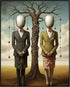 Posterizer 1 pcs-welcoming alien couple-Abstract & Modern Art-Fantasy & Fiction Art-Gift for Art Lovers-Decor for Home & Office- UNFRAMED Wall Art...