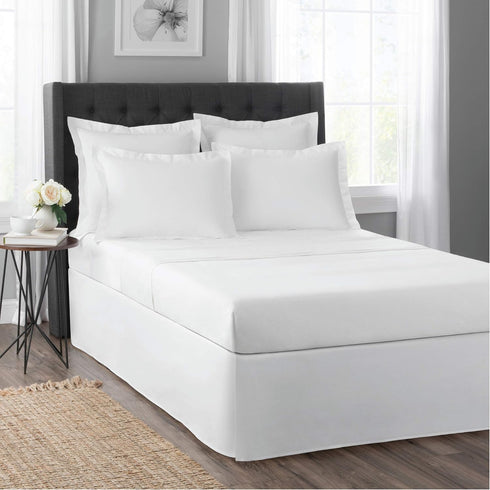 TODAY'S HOME Home Classic Tailored Bed Skirt Dust Ruffle, Cotton Blend Design, 14" Drop Length, Twin XL, White TOH24914WHIT06...