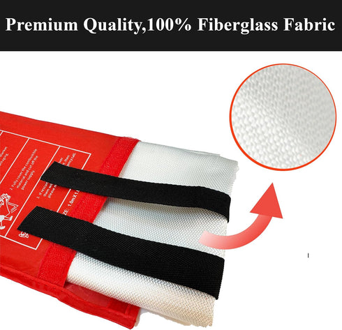 C CRYSTAL LEMON Fire Blanket Kitchen, Fire Blanket Fire Suppression Blanket, Fire Blanket Emergency, Emergency Survival Safety Cover for Kitchen, ...
