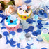 TecUnite Round Tissue Paper Table Confetti Dots for Wedding Birthday Party Decoration, 1.76 oz(White Blue Confetti,2.5 cm)...