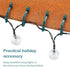 Queekay 100 Pieces Christmas Light Hooks Holiday Plastic Siding Clips Mini Outdoor Gutter Light Hanging Hangers for Icicle Rope Lights Christmas D...