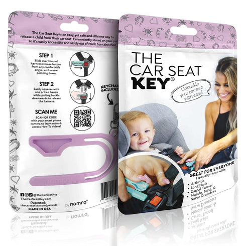 The Car Seat Key - Original Car Seat Key Chain Buckle Release Tool - Easy Unbuckle Opener Aid for Nails, Parents, Grandparents & Older Children by...