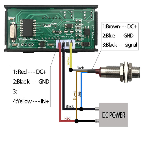 DIGITEN 4 Digital Red LED Tachometer RPM Speed Meter + Hall Proximity Switch Magnet Sensor NPN for Lathe Conveyor Belt...