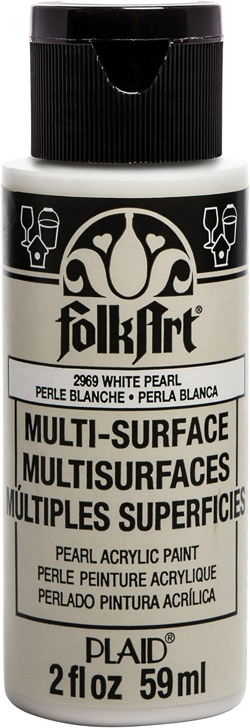 FolkArt multisurface pearl paint, 2 oz, White...