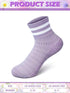 10 Pairs Womens Striped Mini Crew Socks Two Stripes Sports Shoes Socks Soft Breathable Athletic Socks for Girls Women Daily Wear...