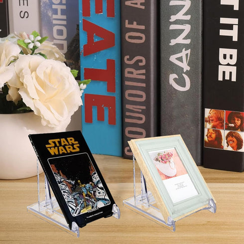 Acrylic Plate Stands,Adjustable Acrylic Plate Stand Picture Frame Display Holder Decorative Plate Display Stand Clear Easel Stand for Display Acry...