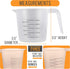 U.S. Kitchen Supply Plastic Measuring Cups with Handles - 8 oz (250 ml) Liquid Measuring Cup Set of 6 - Clear Microwave Safe Kitchen Cups - Measur...