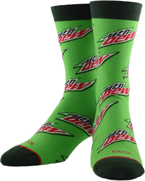 Cool Socks Novelty Crew Dress Sock, Food, Pepsi and Mountain Dew, Funny Silly...