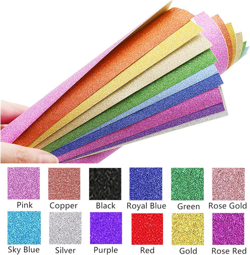 20 Sheets Black Glitter Cardstock, 250gsm/92lb A4 Sparkly Paper for Making Cards, Invitations, Paper Crafts, Party Decoration...