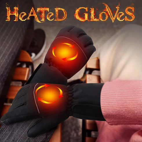 SPRING Electric Heated Gloves,Portable Battery Heating Thermal Gloves,Waterproof Touchscreen Gloves for Cycling,Motorcycle,Hiking,Snowboarding Out...