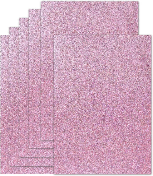 20 Sheets Pink Glitter Cardstock 8.5 x 11 Inches, Heavyweight 250gsm Premium Sparkling Card Stock Paper for Card Making DIY Craft Party Decoration...
