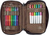 LIHIT LAB Large Capacity Triple Zipper Pencil Case For School Office College, Big Capacity 8 Compartments Pencil Bag Holder Adults Teen Boys Girls...