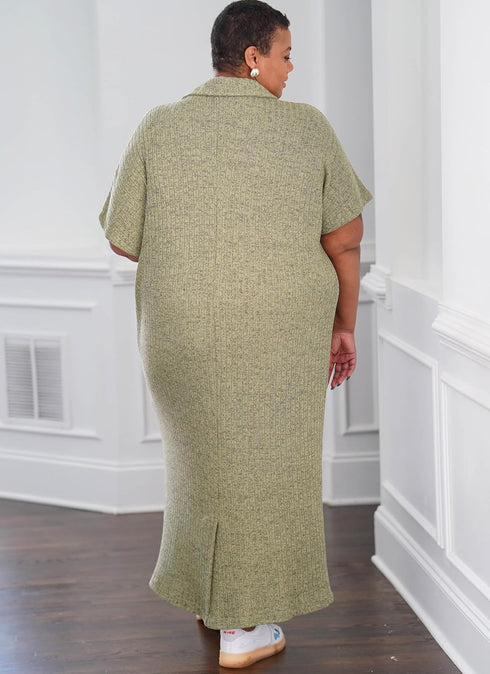 Simplicity Women's Collared Knit Dress Sewing Pattern Packet by Mimi G Style, Code S9740, Sizes 30W-32W-34W-36W-38W, Multicolor...