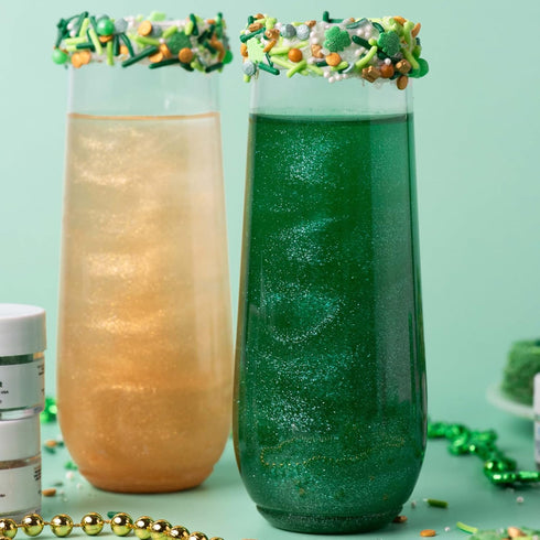 Sweets Indeed, Edible Glitter, Perfect for Drinks, Cocktails, Beverages & Cake Decorating, Dessert Cake Topper, Gift, 4 grams (Green Edible Glitte...