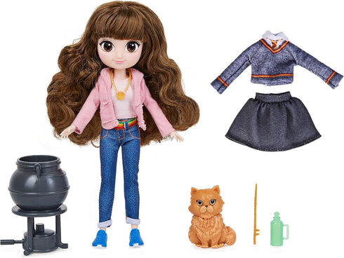 Wizarding World Harry Potter, 8-inch Brilliant Hermione Granger Doll Gift Set with 5 Accessories and 2 Outfits, Kids Toys for Ages 6 and up...