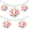 YULETIME Plum Blossom Lantern String Lights, 10 Count Nylon Lantern on 7.6' White Wire, UL Listed 8" Spacing End-to-end Connectable Plug-in String...