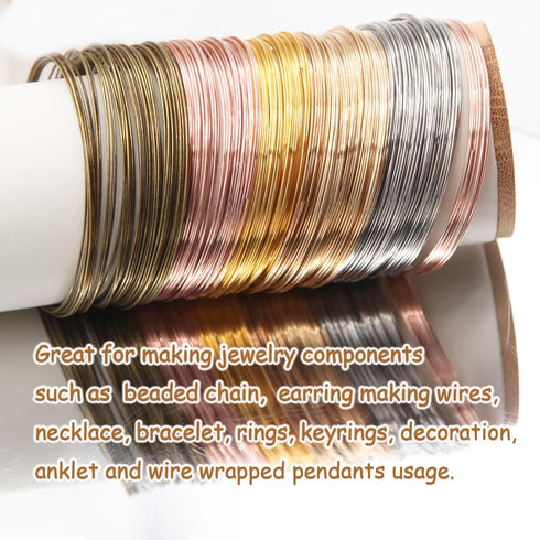 EuTengHao Jewelry Wire Memory Beading Wire Stainless Steel Craft Wire for Jewelry Making Supplies Necklace Bracelet Ring Earring Crafts DIY Jewelr...