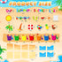 57 Pcs Summer Bulletin Board Decorations Set Our Summer Bucket List Classroom Decor Hawaii Sun Beach Bucket Paper Cutouts with Borders for Home Sc...