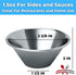 Pro Grade Stainless Steel 1.5oz Sauce Cups 12 Pk. Reusable, Stackable Metal Portion Containers for Sampling, Salad Dressing, Sides or Dipping Sauc...