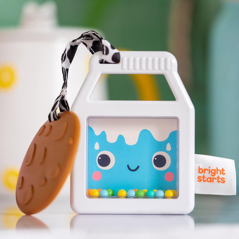 Bright Starts Cookies & Teethe 2-in-1 Rattle and Teether Activity Toy, BPA Free, Unisex, 3 Months+...