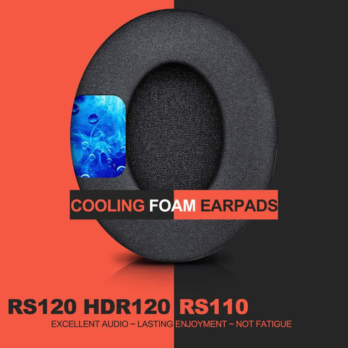 RS120 Cooling Gel Earpads - Compatible with RS120 RS 110 HDR120 Headphones, Hybrid Cooling Gel Replacement Cushion (Hybrid Fabric)...
