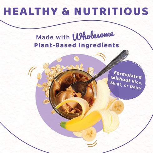 Halo Plant-Based Dog Treats with Peanut Butter and Banana, Vegan Dog Treat Pouch, 8oz bag...