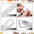 Lucky Plus Stainless Steel Measuring Spoons Set 18/8(304) Steel Material Heavy Duty 9 Measuring Spoons (10ml & 20ml) and 1 Leveler and 1 Ring Tota...
