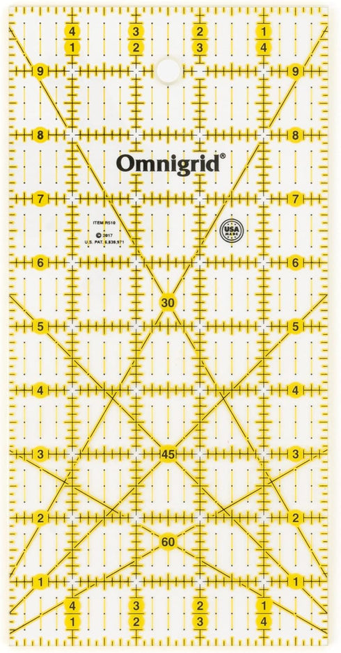 Omnigrid 5 in x 10 Quilting Rulers, 5" x 10", Clear...