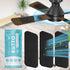Butto 3-Pack Ceiling Fan Filters - Strong Adhesive Ceiling Fan Blade Filters for Common Household Contaminants - Unscented Coconut Carbon Fan Air ...