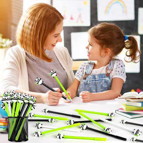Panda Pen for Kids, 30Pcs Animal Cartoon Panda Gel Ink Pens, 0.5 mm Black Ink Pen for School Office Home Student Teacher Girls Boys Gift...