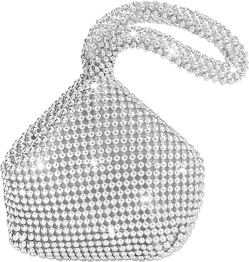 AUEAR, Triangle Bling Sequins Zipper Pouch Mini Size Women's Evening Clutch Bag Luxury Full Purse Sparkly Handbag for Prom Cocktail Party Wedding ...