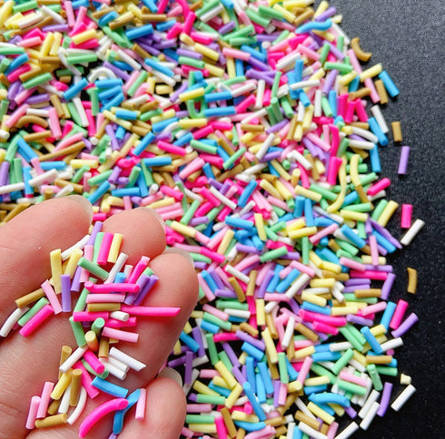 50g Fake Sprinkles Resin Sprinkles Fake Candy Sprinkles Clay Sprinkles Polymer Sprinkles Polymer Clay Slices for Nail Art DIY Crafts Cake Phone Ca...