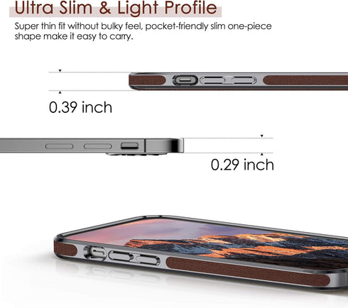 LOHASIC for iPhone 12 /for iPhone 12 Pro Case, Thin Slim Leather Luxury PU Soft Flexible Non-Slip Grip Full Body Shockproof Protective Cover Cases...