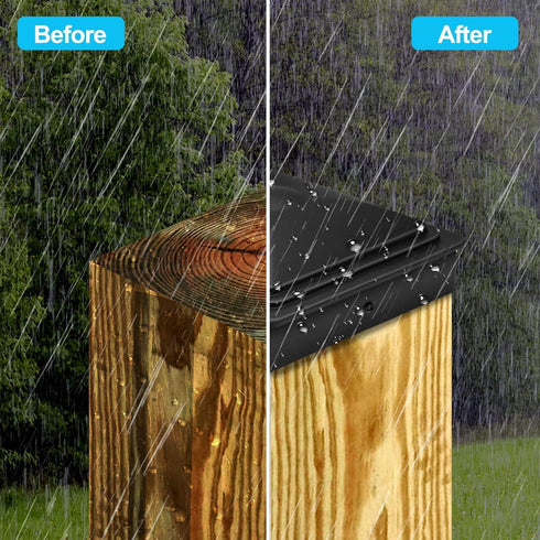 4x4"(3 5/8") Fence Post Cap,Deck Post Plastic Cap with Screws,PP Plastic Waterproof Protect Wooden Post Rot Proof and Anti-Cracking 12Pack…...