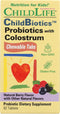 CHILDLIFE ESSENTIALS ChildBiotics Probiotics with Colostrum - Kids Probiotic Chewables, All-Natural, Non-GMO, Gluten-Free - Natural Mixed Berry Fl...