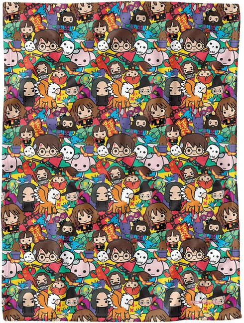 Harry Potter Lightweight Baby Blanket, 30"X40", Hero Chibi Collage Unisex for Infants Girls & Boys...