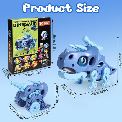 Robot Dinosaur Toys Triceratops Transformed into Ground Chariot Transforming Toys Take Apart Dinosaur Toys - Gift Toys for boys 5 6 7 8 9 Years Ol...