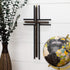 Dicksons Galvanized Look Double Layer 16 inch Decorative Metal Decorative Hanging Wall Cross...