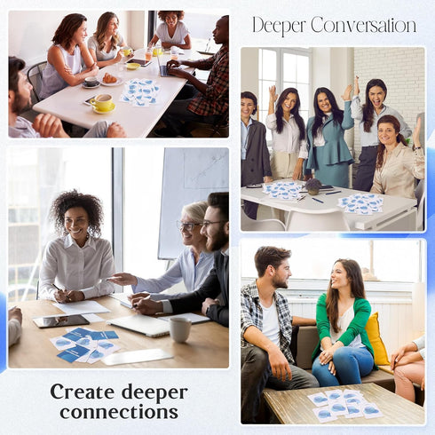 Poen 1 Box of Conversation Cards Games Deeper Talk Deck Relationship Building Conversation Starters Icebreaker Questions Team Building Activities ...